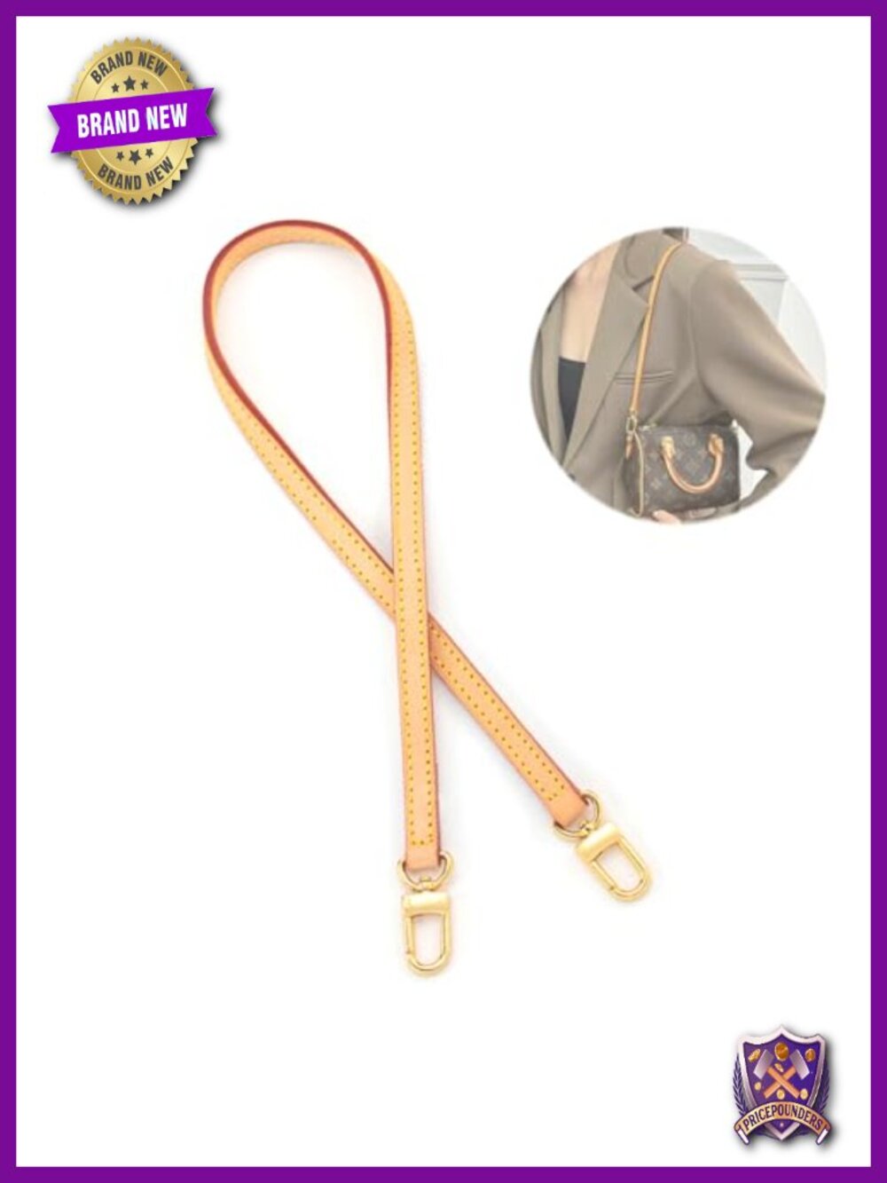 Vachetta Leather Crossbody Strap Replacement Shoulder Strap for Handbags